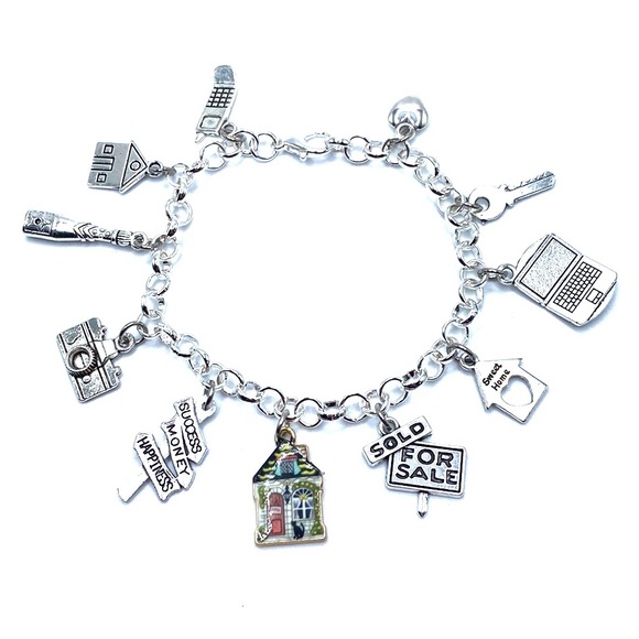 Real Estate Agent Charm Bracelet Realtor Gift - Picture 2 of 7